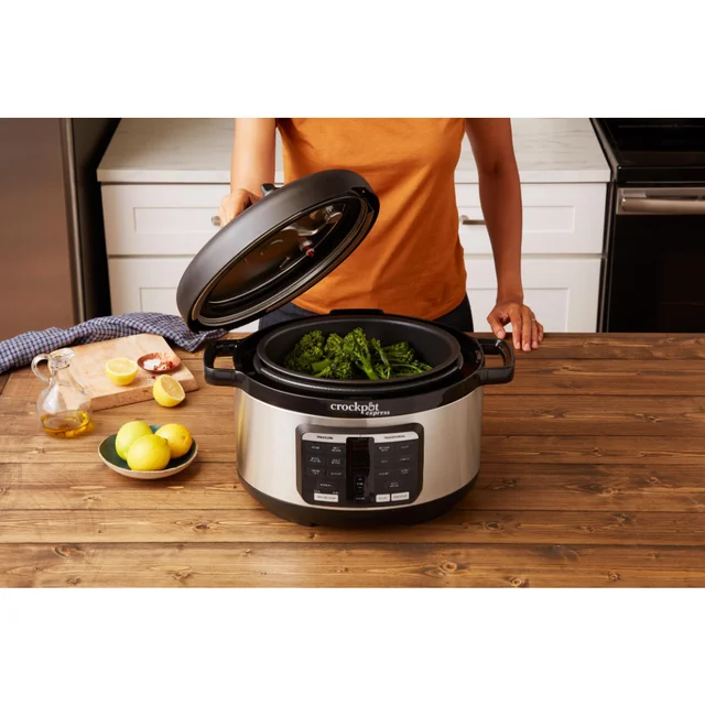 6-Quart Slow Cooker Multifunctional Electric Pan Free Shipping One-Touch  Control Matte Black Cooking Appliances Kitchen Home - AliExpress