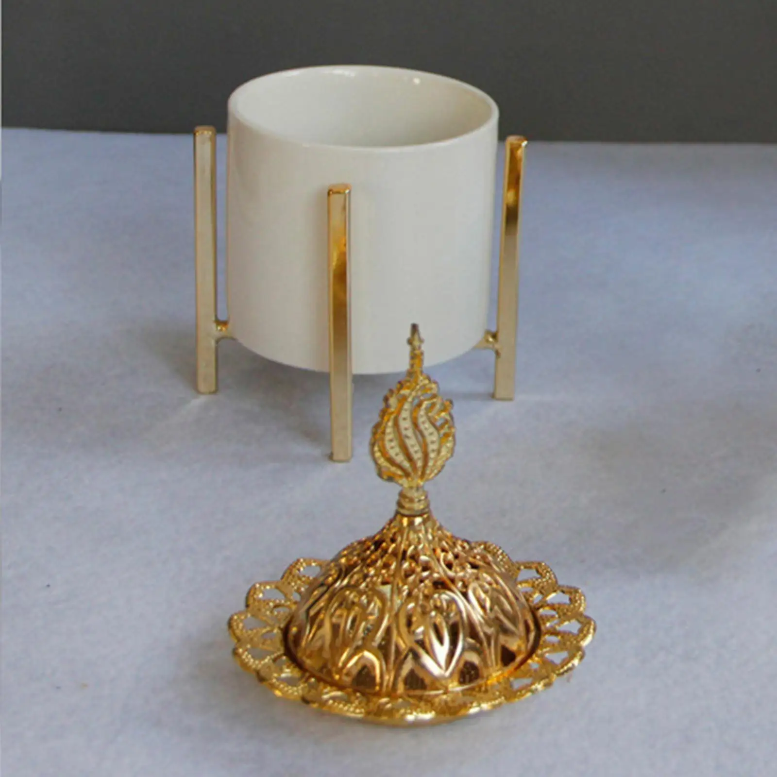 Incense Burner Holder Decorative Fragrance Diffuser Traditional Stand Ceramic Censer for Meditation Housewarming Gift Desktop