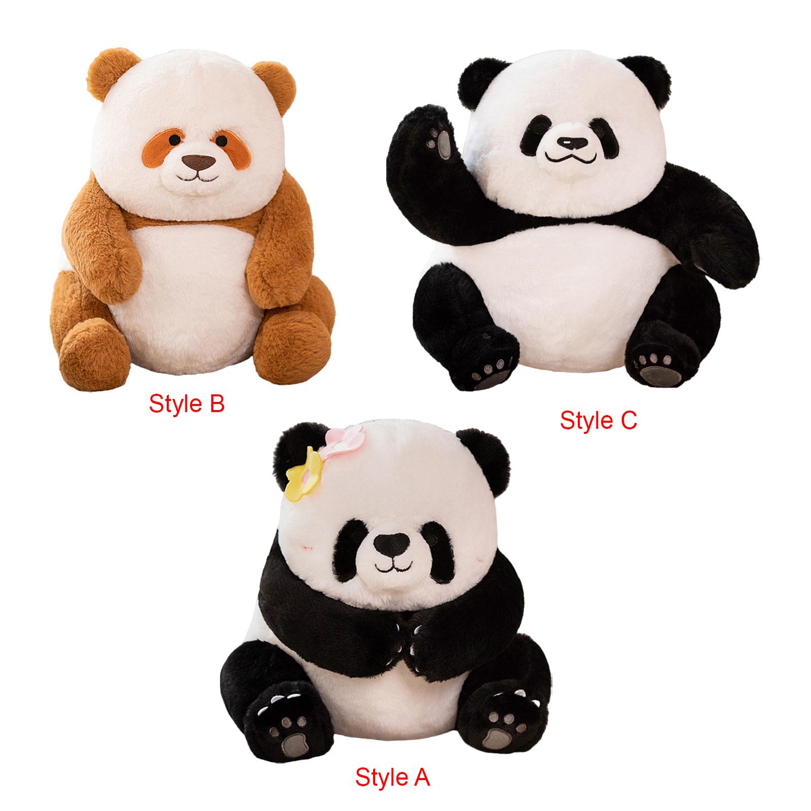 Panda Plush Doll Cute Ornament Decorative Multipurpose Hugging Pillows Throw Pillow for Easter gift Room Travel Halloween