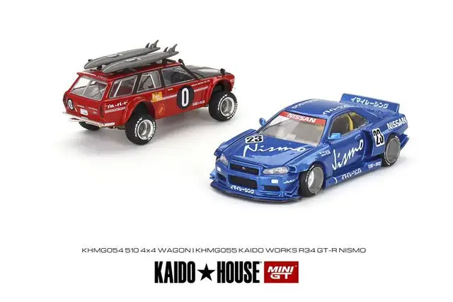 MINIGT Kaido House Datsun 510 089 092 R34 R33 Hidden 072 074 alloy car  model 054