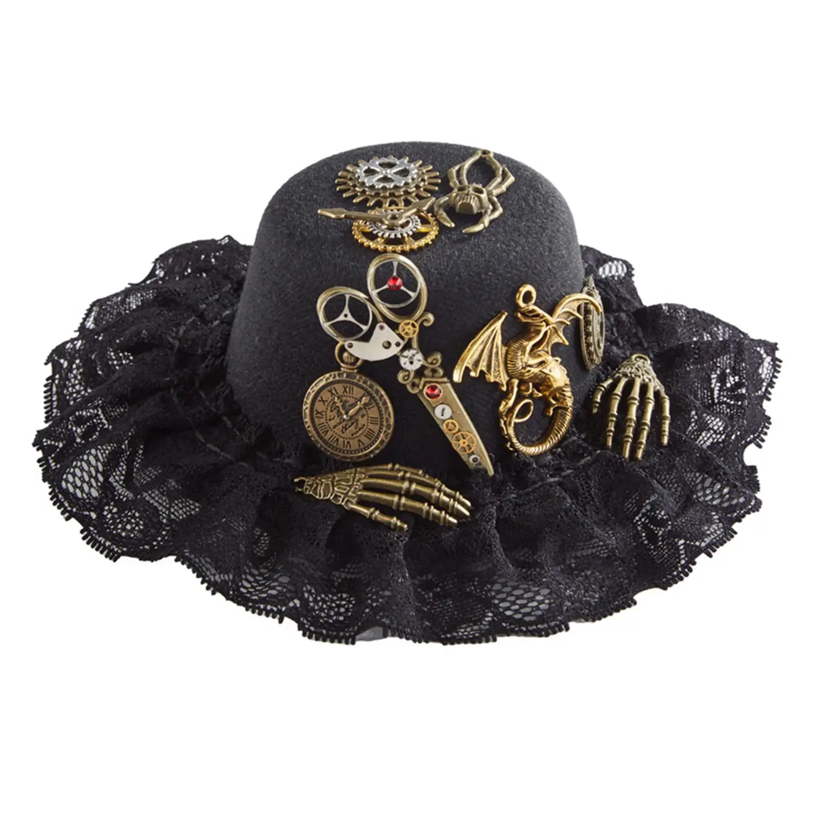 Fashion Funky Women Mens Steampunk Top Hat Punk Fedoras Hats Cosplay Party