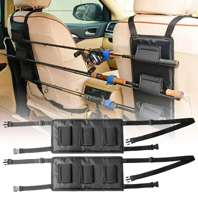 1 Pair Vehicle Fishing Rod Racks High Load-bearing Fastener Tape Braided  Belt Car Seat Adjustable Fishing Rod Holders - AliExpress