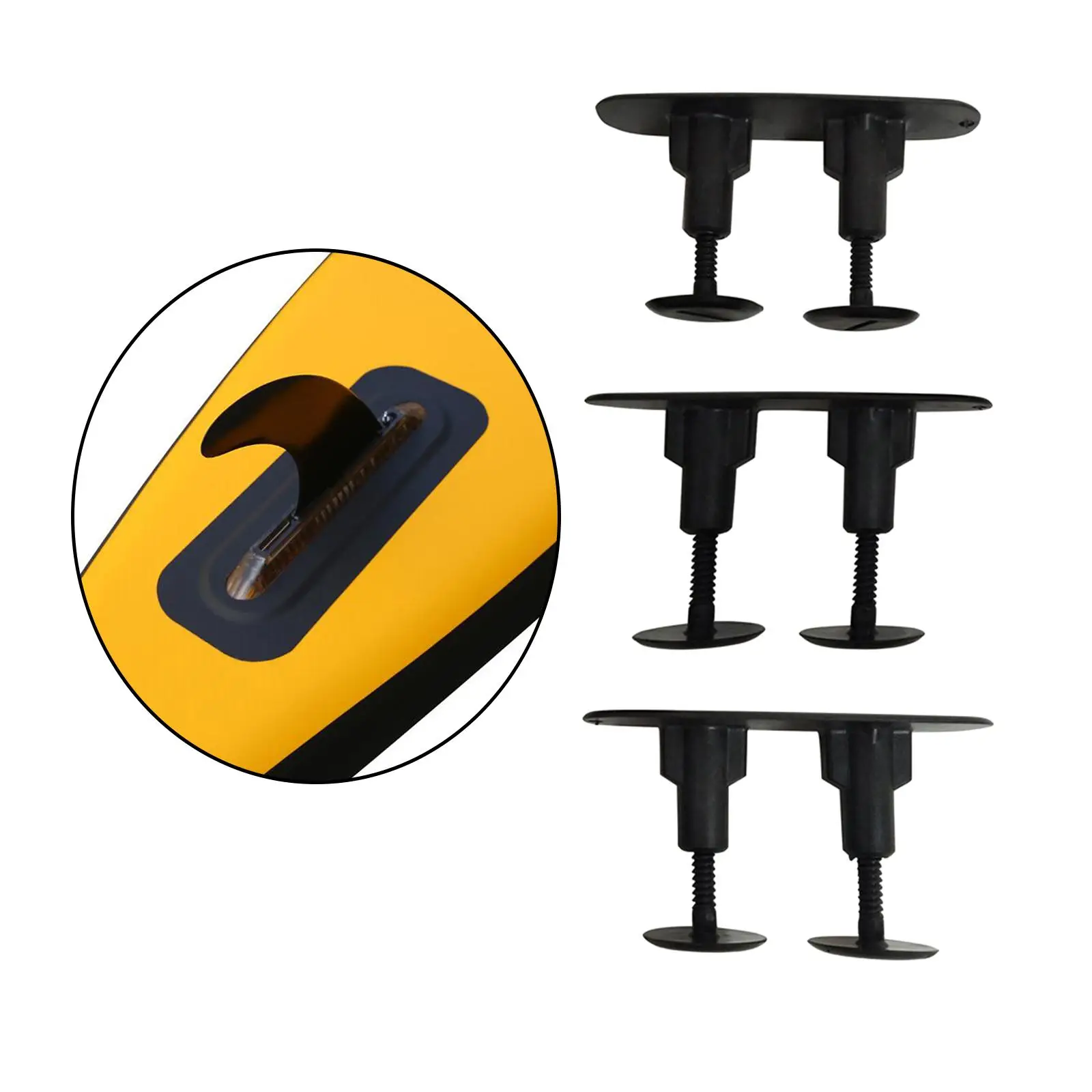 3x Surfboard Fins Plugs Replacements Groove Base Surfing Fins Box for Stand up Paddleboard Surfing Inflatable Canoe Cruiser Deck
