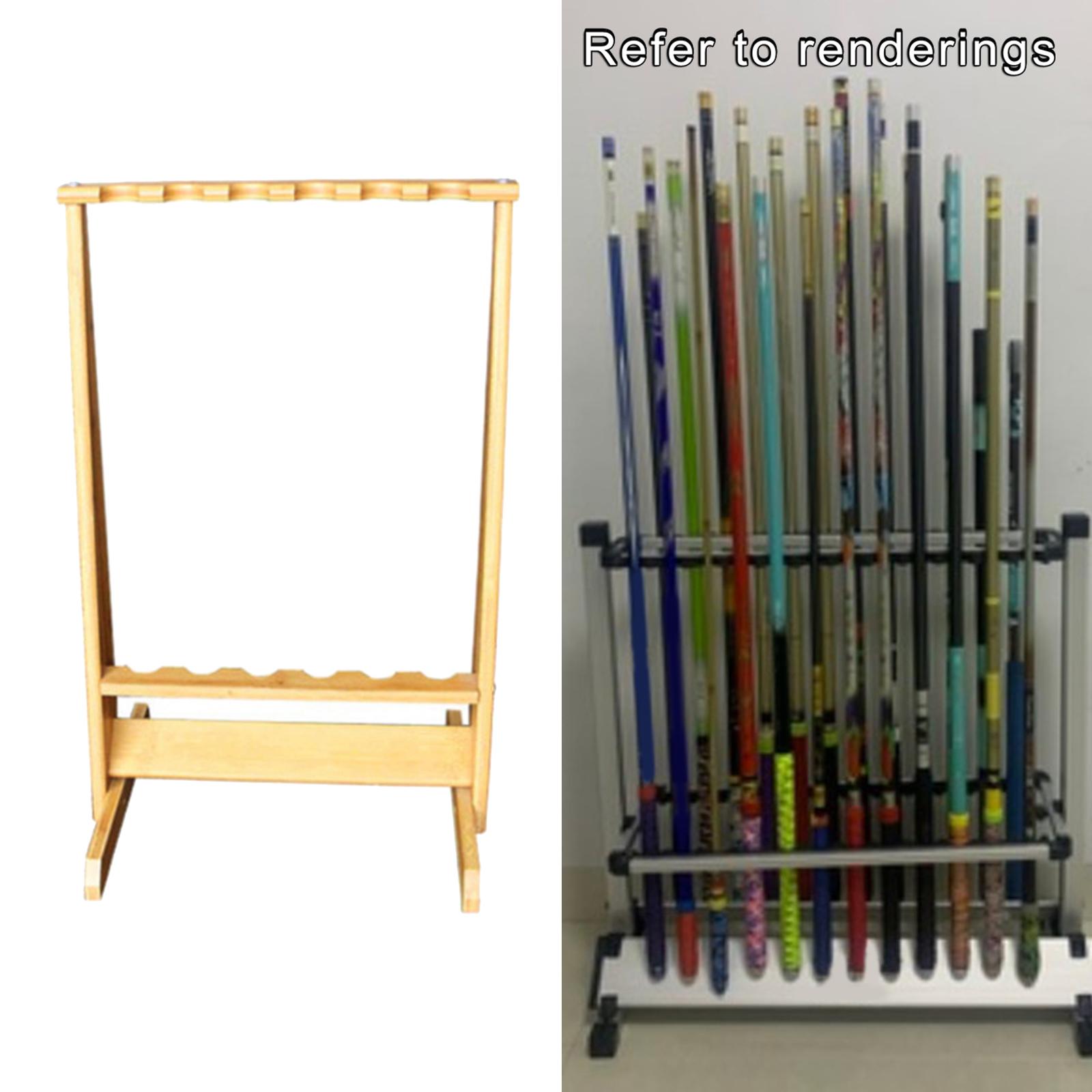 Bamboo Fishing Rod Rack Portable Fishing Pole Holder Organizer for Boat Home