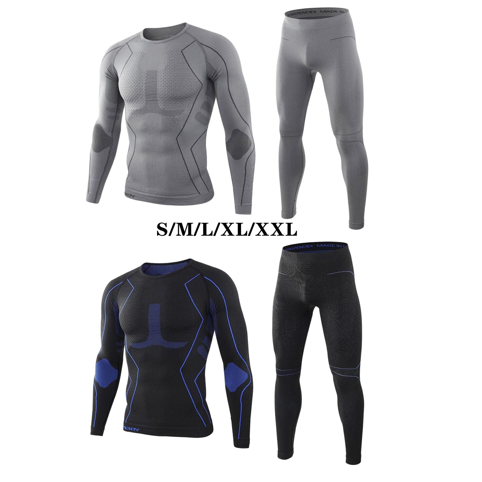 Winter Top Quality New Thermal Underwear Men Underwear Sets Compression Fleece Sweat Quick Drying Thermo Underwear Men Clothing