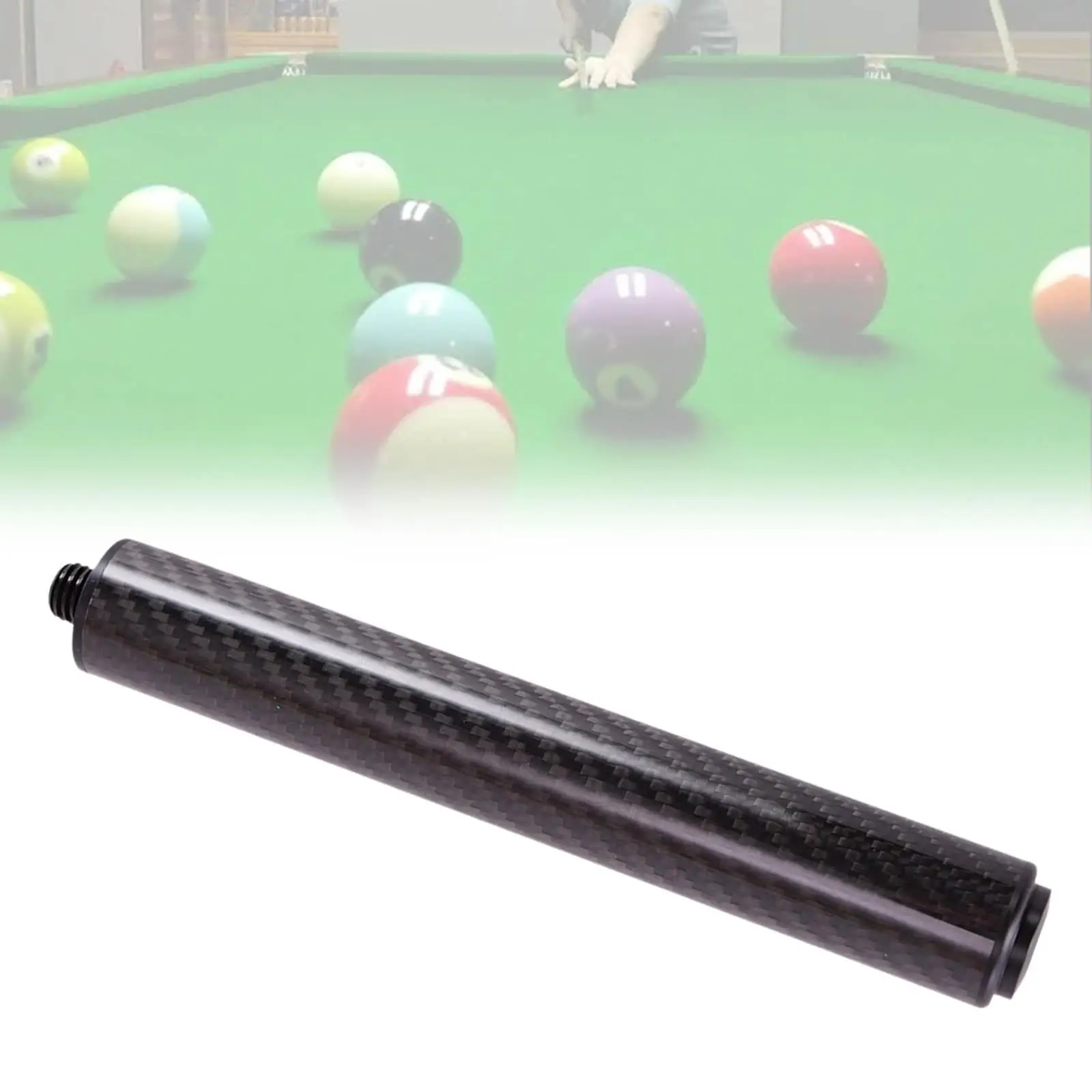 Lightweight Billiards Cue Extension Accessories Carbon Fiber Extendable Pool Cue Butt End Extender Parts