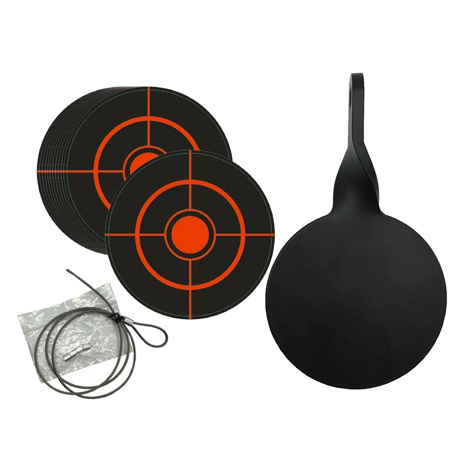 Durable Steel Set Thick with Hanger Stainless Steel 8cm Diameter  Mounted for  Hunting Practice