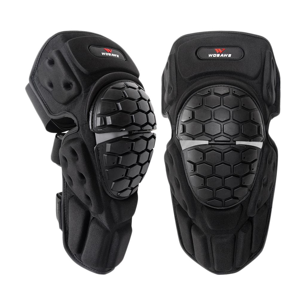 Black Thick EVA Padded Knee Pad Motorcycle Motorbike Knee Protector Guards