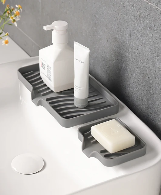 Soap Dish With Drain,4Pcs Soap Dish Keep Soap Dry, For Kitchen, Bathroom  And Shower Room.3 Colors,Wall Mounted Adhesive Soap Tray -No Nail No  Drilling