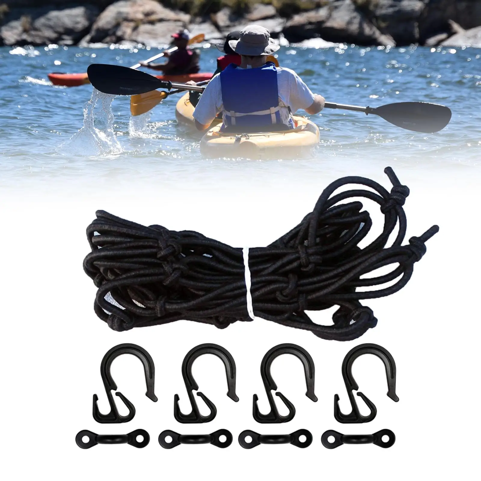 38x38cm Deck  Lashing Hooks Organizer Accessories Heavy Duty Luggage Netting Nylon Mesh for Kayak Truck Bed Marine Rigging Boat