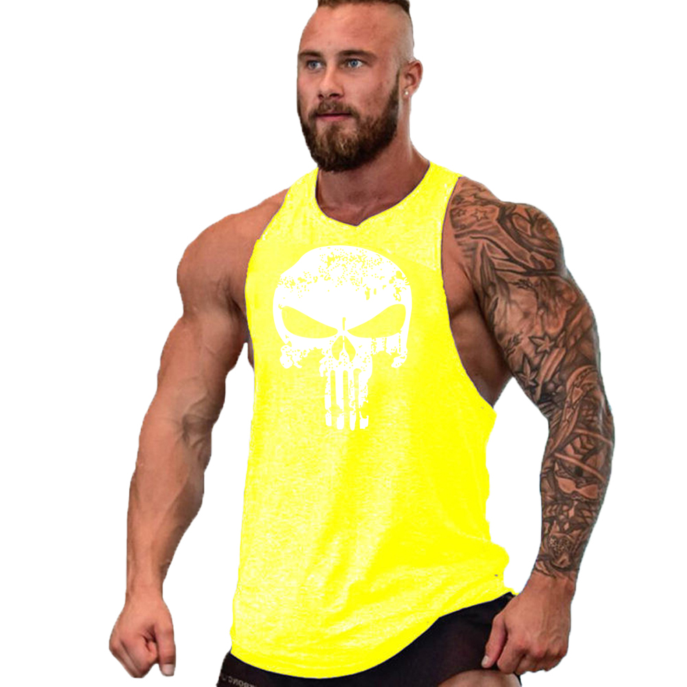 Tier Fitness Kleidung Bodybuilding Shirt Männer Top für Fitness ärmellose Sweatshirt Gym T-Shirts Schädel Mann Männer Weste Stringer – Detail 18
