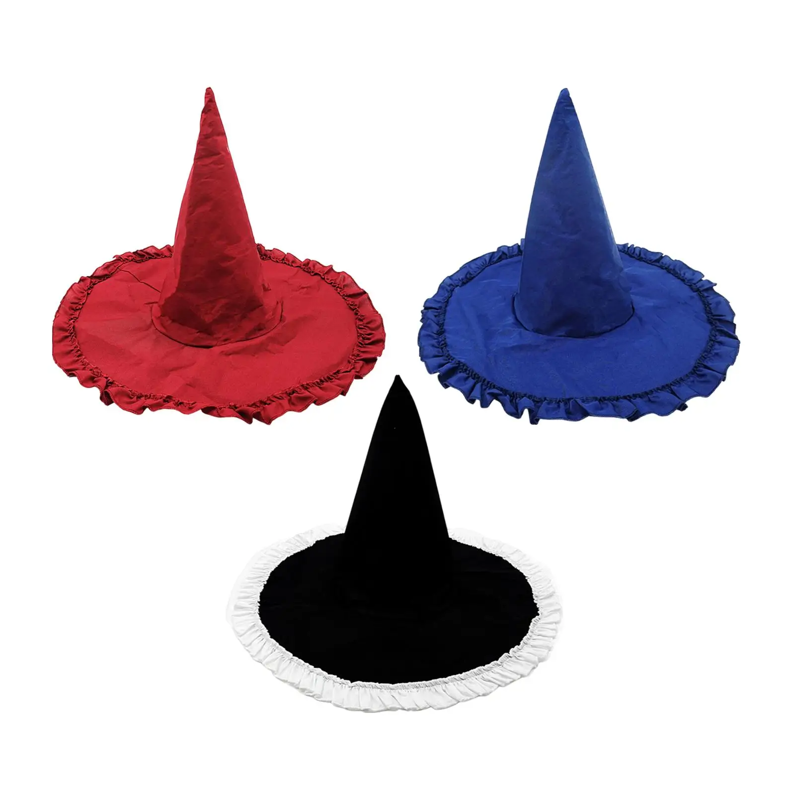Witch Pointed Top Headgear Wizard Wide Brim Wizard Sorceress Hat for Cosplay Halloween Birthday Dressing up Women