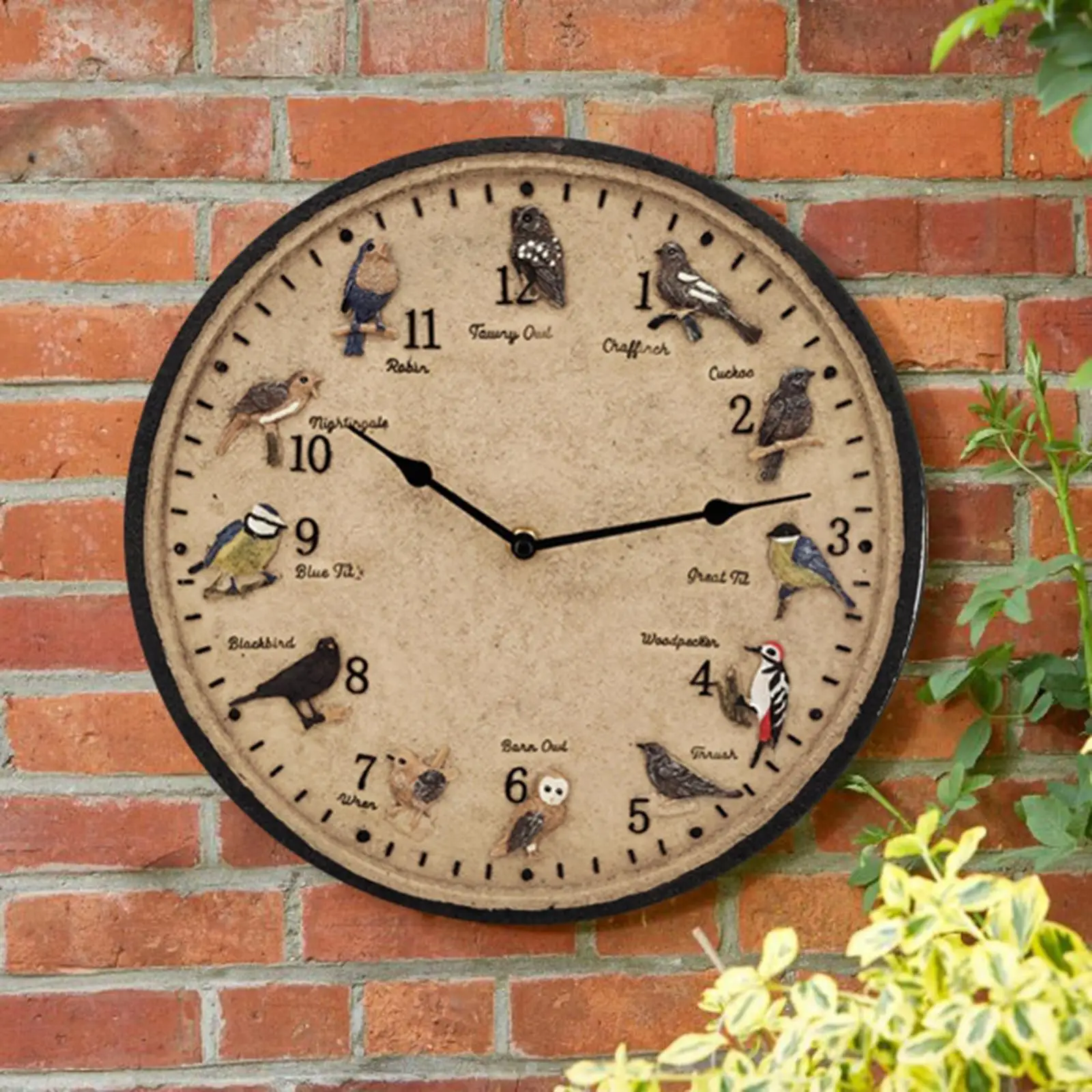 Outdoor Wall Clock Resin Crafts 12inch Clocks for Garden Farmhouse