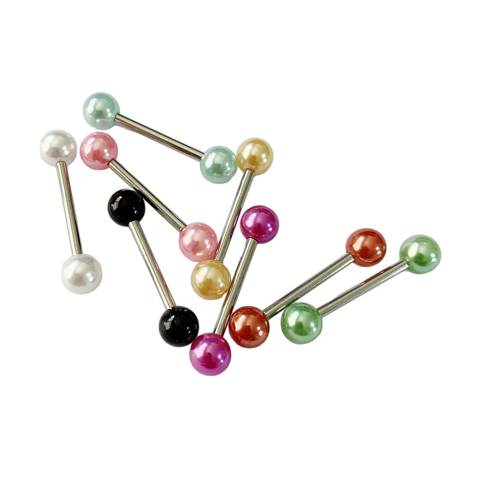 8 Pieces Tongue Rings Length 5/8