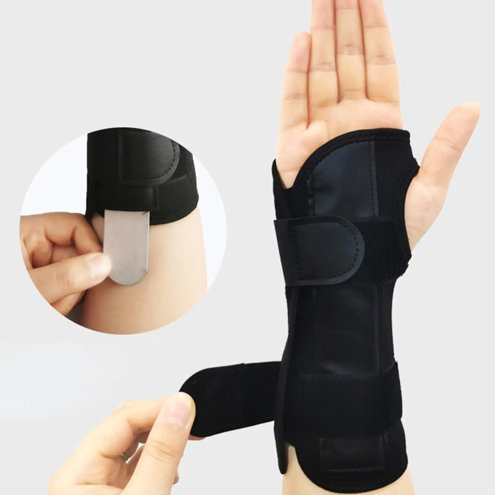 Wrist Brace Carpal Tunnel Detachable Protective Steel Plate Wrist Wraps Protect and Stabilize Wrist Guard for Weight Lifting