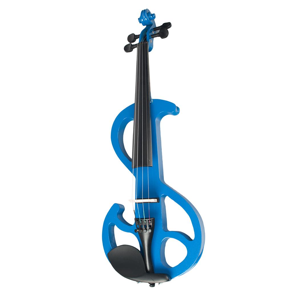 Title 6, Violino elettrico 4/4 full size blu con custodi...