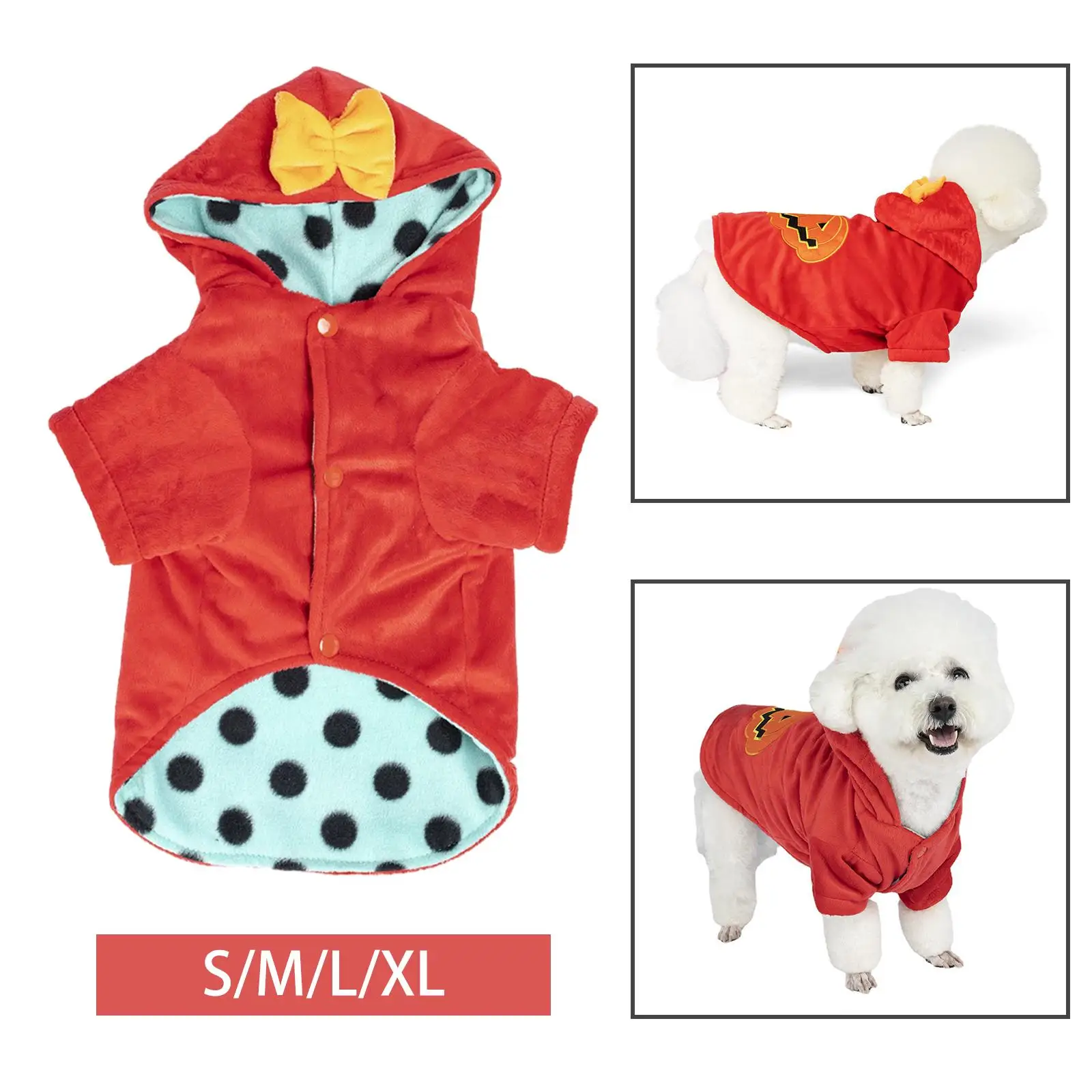 Puppy Fleece Hoodie Halloween Cosplay Costume Dog Clothing Fashion Pet Cosplay Outfits Pet Clothes for Carnival Birthday Holiday
