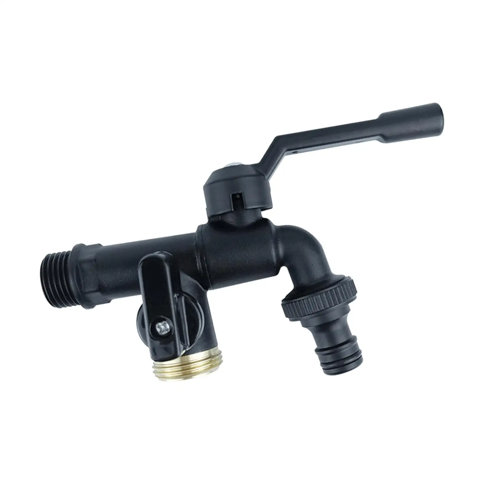 Outdoor Faucet Durable Multifunction Easy to Install Connector Brass with Dual