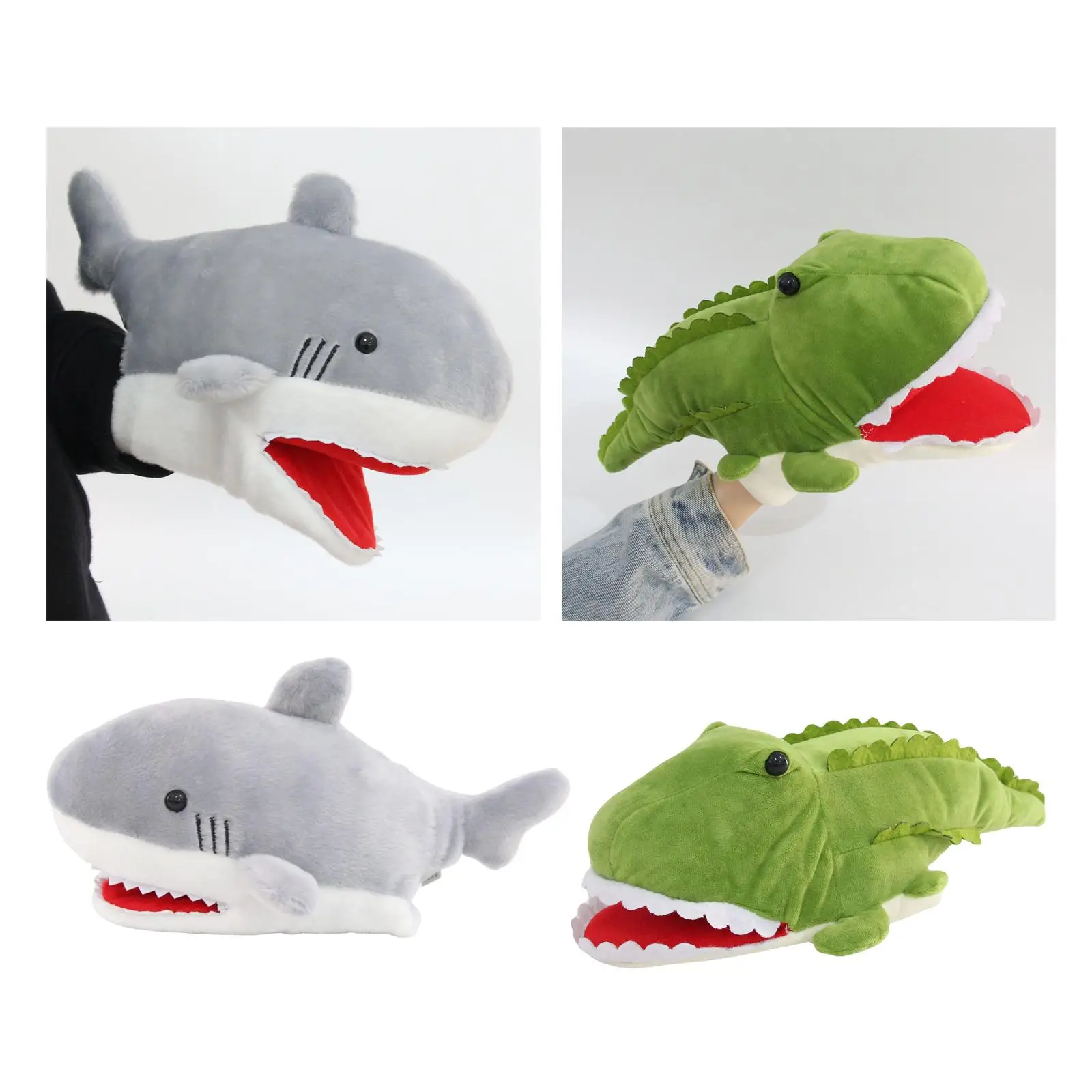 Animal Hand Puppets Kids Toys Gift Role Play Head Gloves Gag Jokes Stuffed Animal Toy for Storytelling Imaginative Preschool