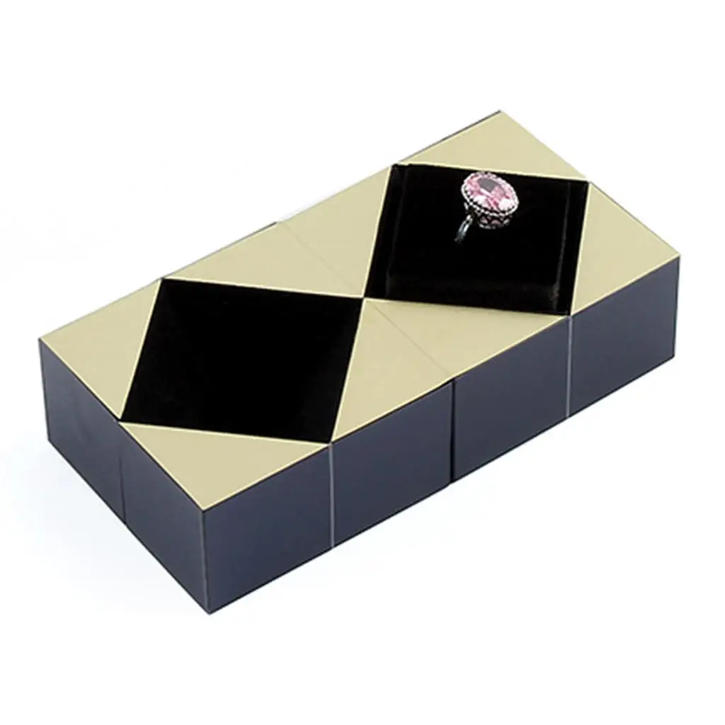 Funny Jewelry Box Folding Ring Box Marriage Jewelry Display Organizer Fashion Design Jewelry Packaging