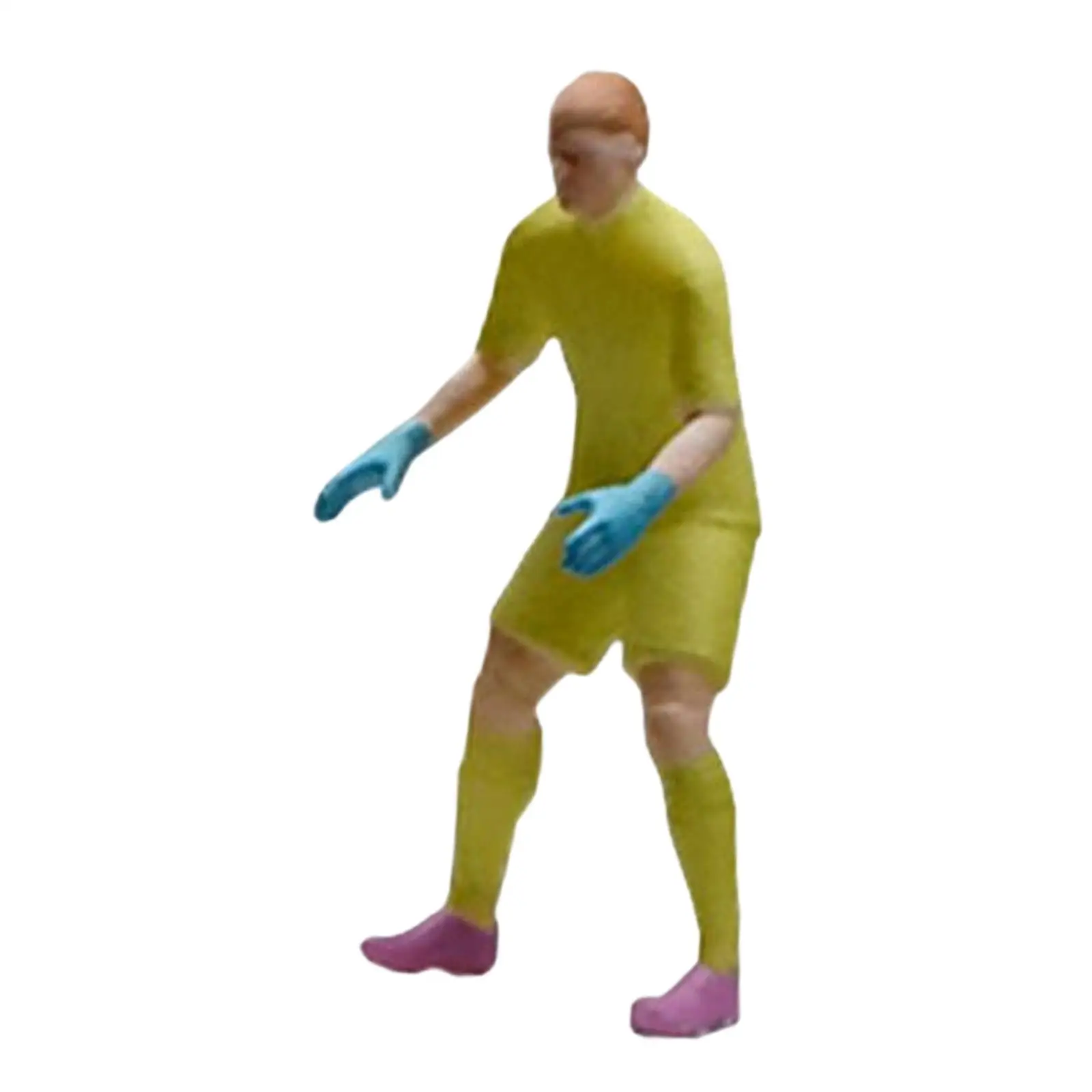 1/64 Scale Goalkeeper Decoration Desk Decoration Small Statue for Layout