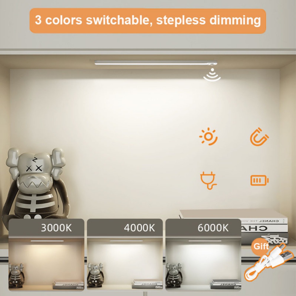 Description Picture 6 of itemXiaomi Night Lamp With Motion Sensor LED Battery 2200 mAh USB Rechargeable Wireless Light For Room Kitchen Cabinet Closet Lamp