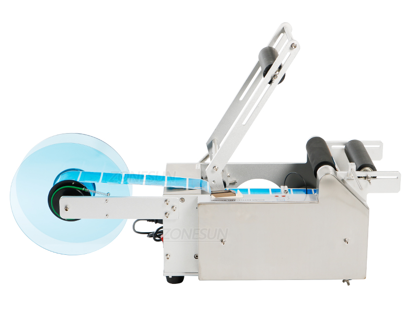 ZONEUN LT-50 Semi-Automatic Sticker Round Bottle Labeler Tube Can Labeling Machine Customized Labeling For Spray bottle