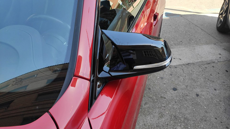 Carbon Fiber Style Black Rearview Side Mirror cover Caps for BMW X1 F48 X2 F39 F40 F53 F44 Z4 G39 Toyota Supra Side Mirror shell