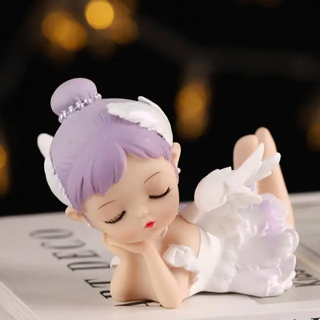 Simpatiche figurine di angelo resina ragazza statua realistico cartone  animato Mini auto ornamento angelo statua bambini camera da letto Decor 3  stili - AliExpress