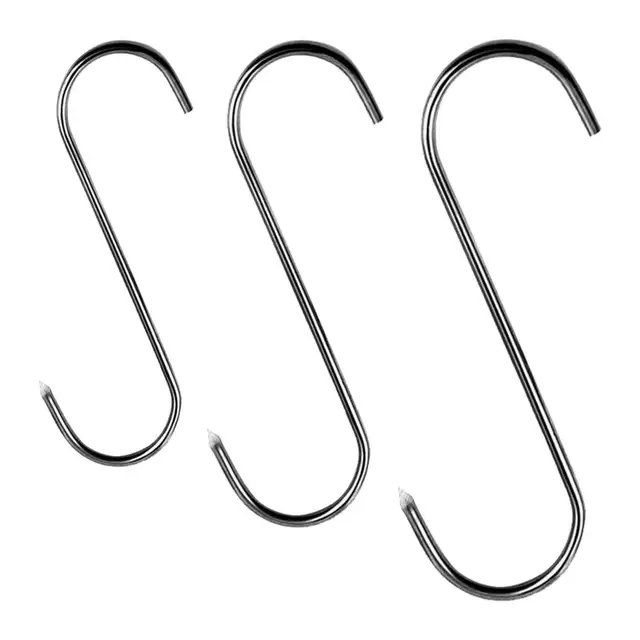 20PCS S-SHAPED MEAT Hook Heavy Duty Stainless Steel Butcher Hooks Hanging  Beef $7.96 - PicClick AU