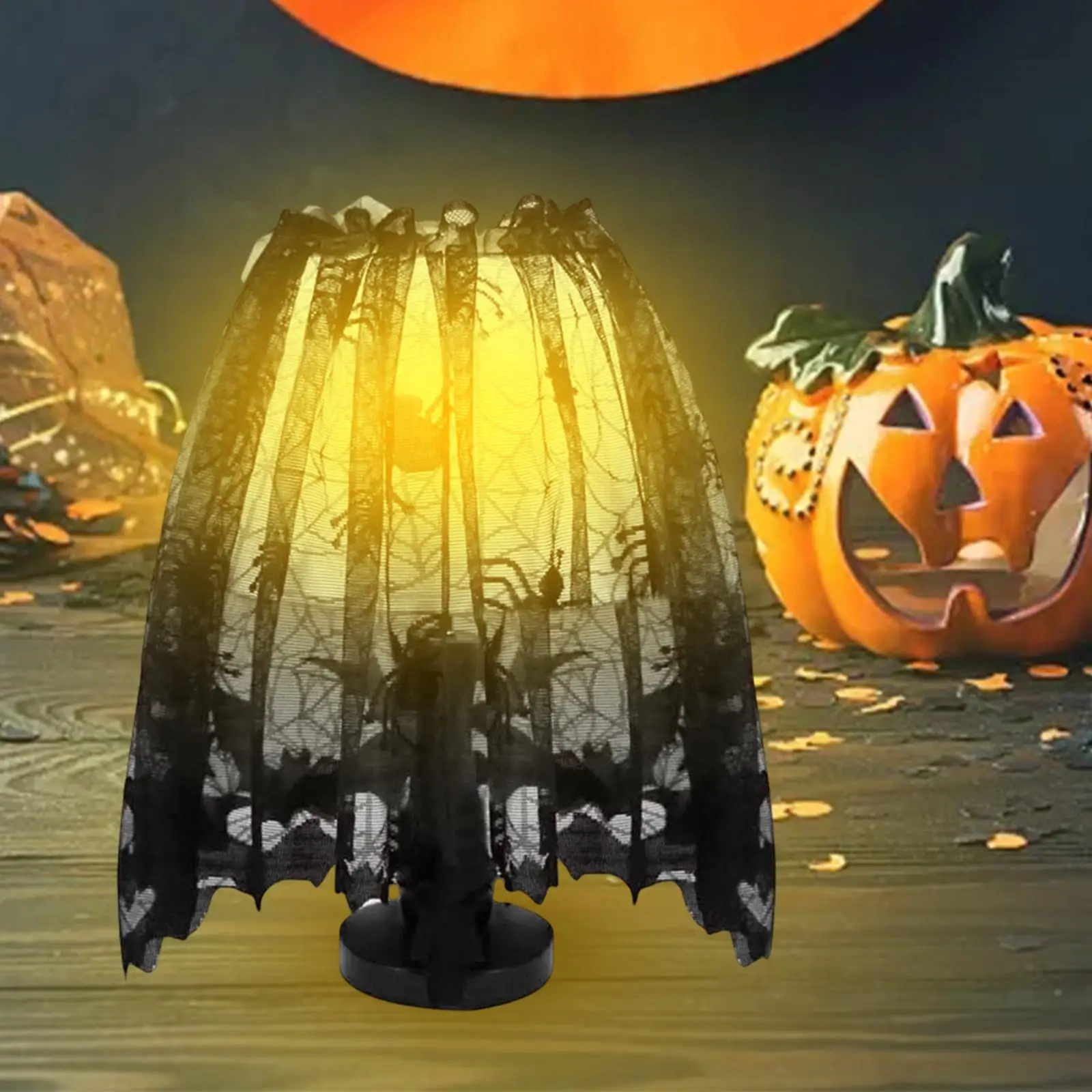 Lampshades Cover Cover Shade Topper Scarf Bat Halloween Lamp Shade for Halloween Wall Decoration Cafe Festive