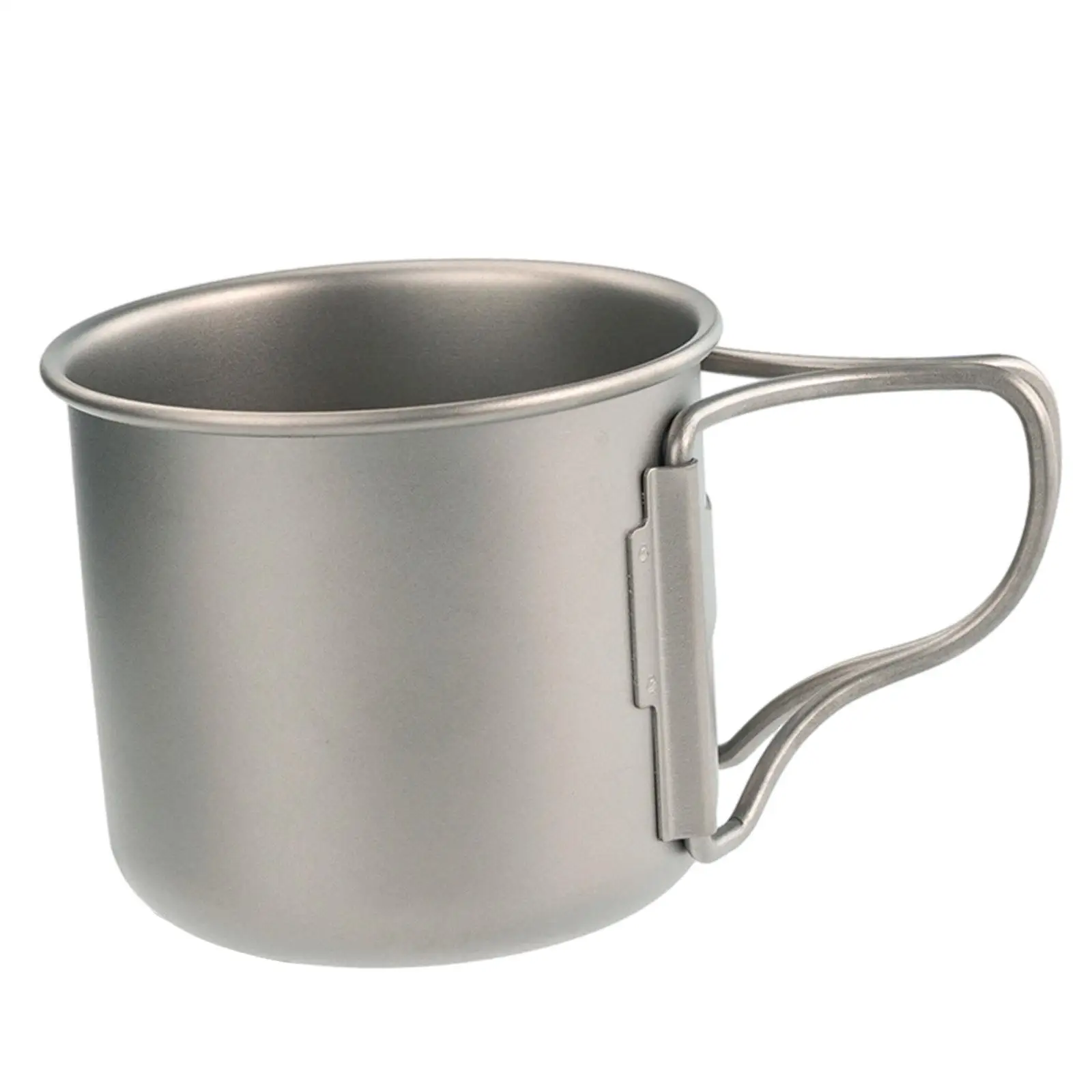 Outdoor Mug with Folding Handle 200ml Capacity Drinkware Camping Cups Titanium Cup for Home Office BBQ Campsite Hiking Kitchen