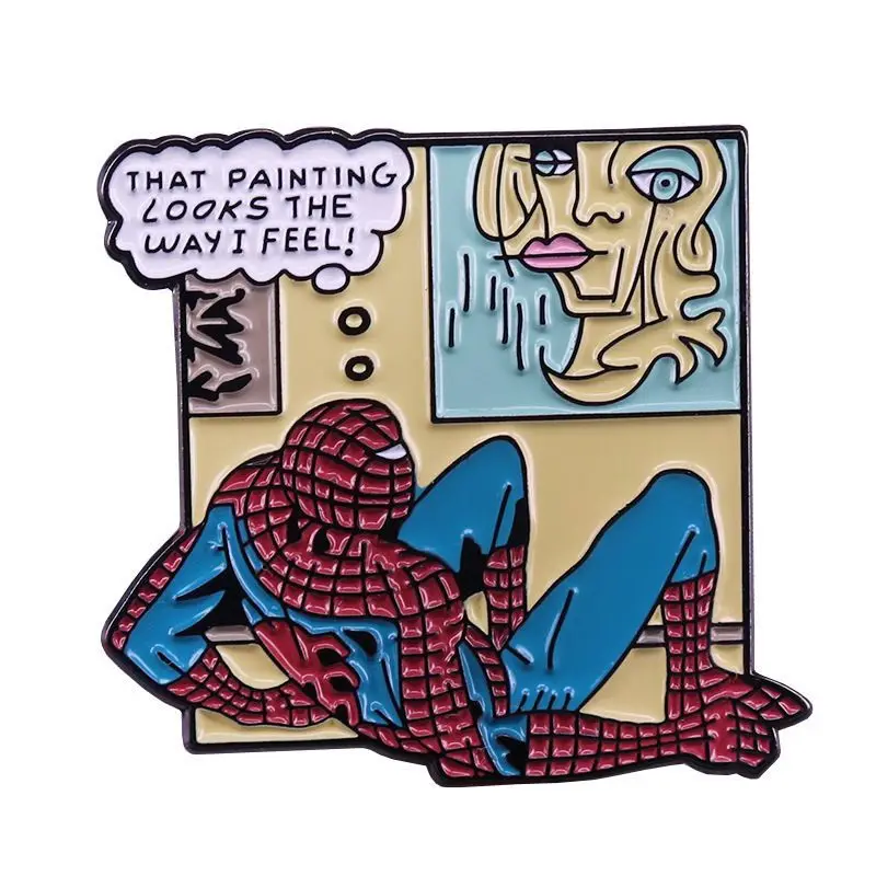 Значок на лацкан в стиле аниме «Человек-паук» | AliExpress