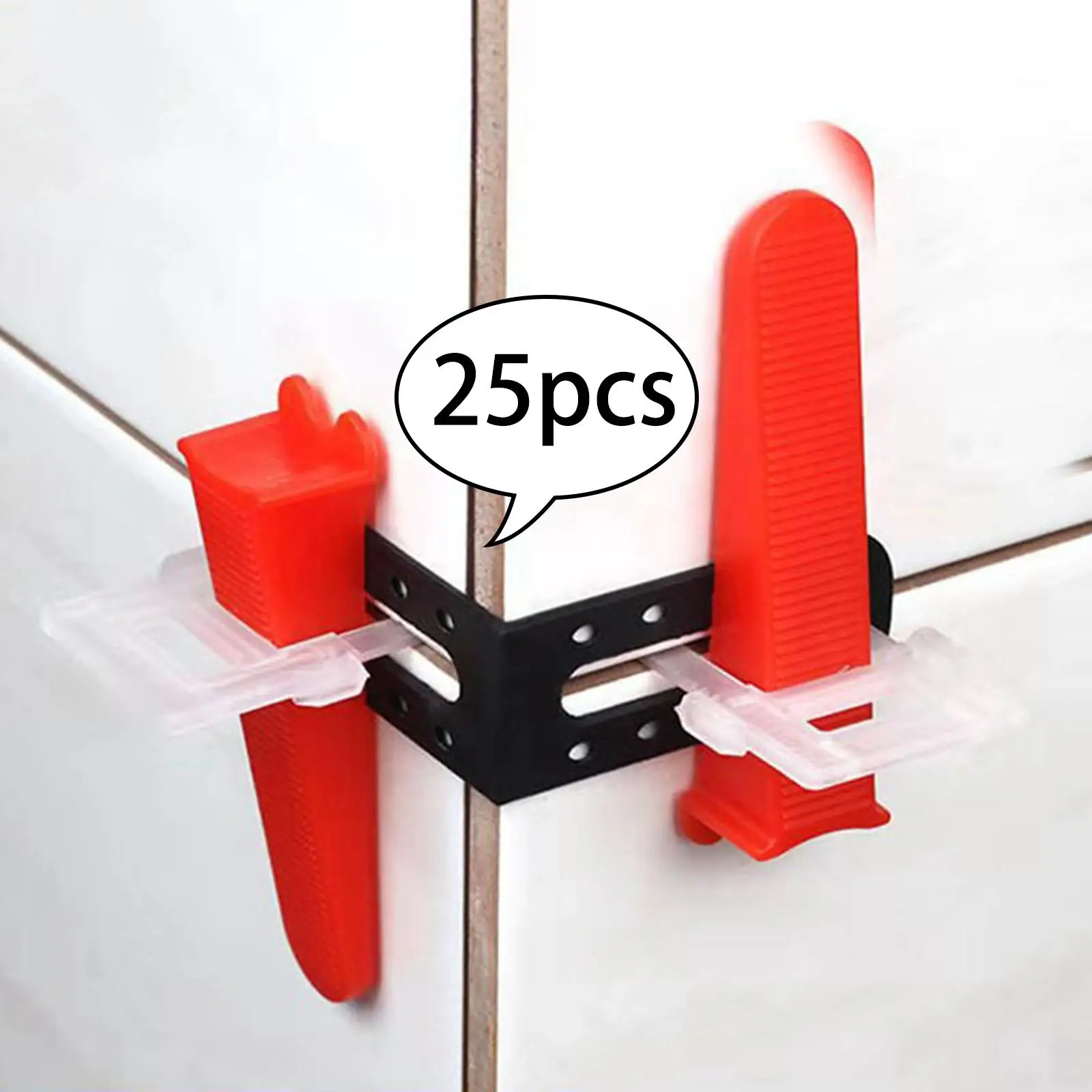 25Pcs Angle Leveling Tool Household Ceramic Tile Leveler Sticking Male Angle Fixed Position Adjustment Auxiliary Tool
