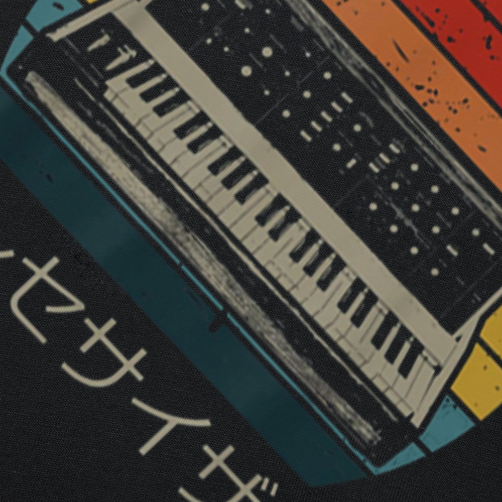 Retro Synthesizer Musikproduzent T-Shirts Grafik Baumwolle Streetwear Kurzarm Geburtstagsgeschenke Sommer T-Shirt Herrenbekleidung – Detail 5