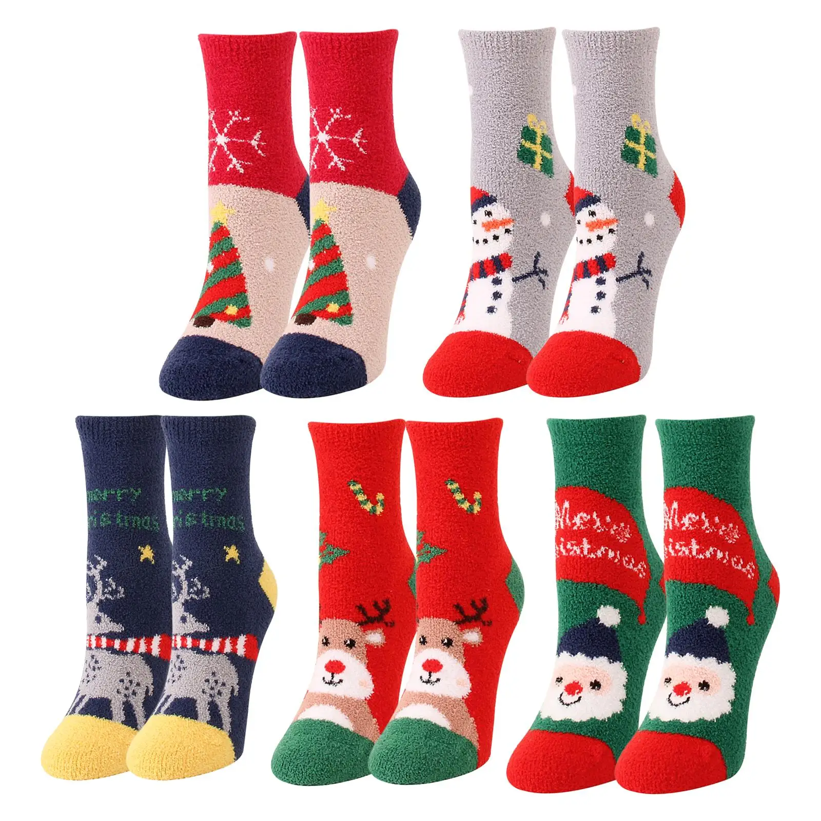 Cute Holiday Long Sock Winter Casual Stocking Warm Festival for Women Men Gifts Teens