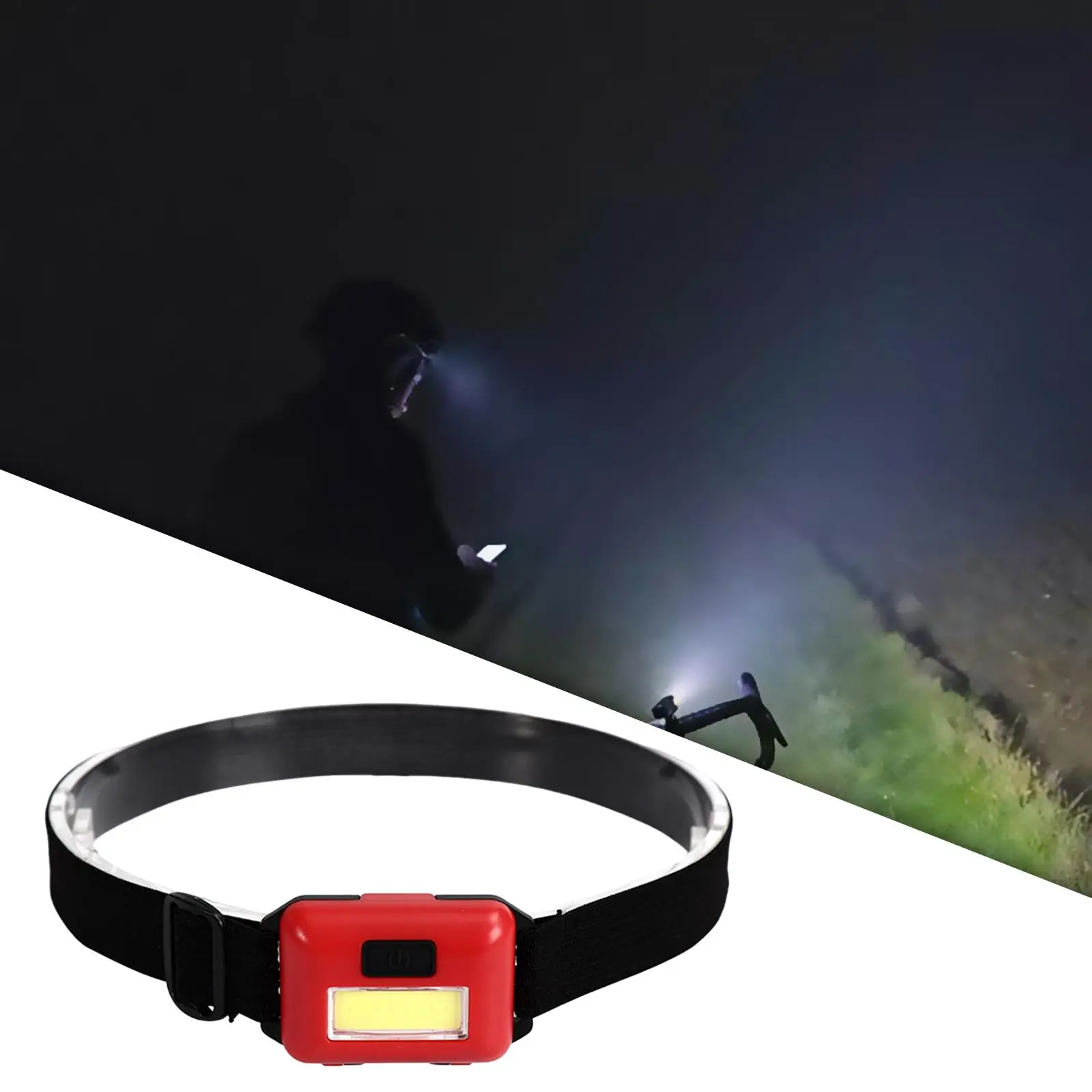 LED Headlamp flashlights Head Torch Ultra-Light AAA Battery Elastic Head Band Light for Walking Jogging Adventure Hiking Fishing