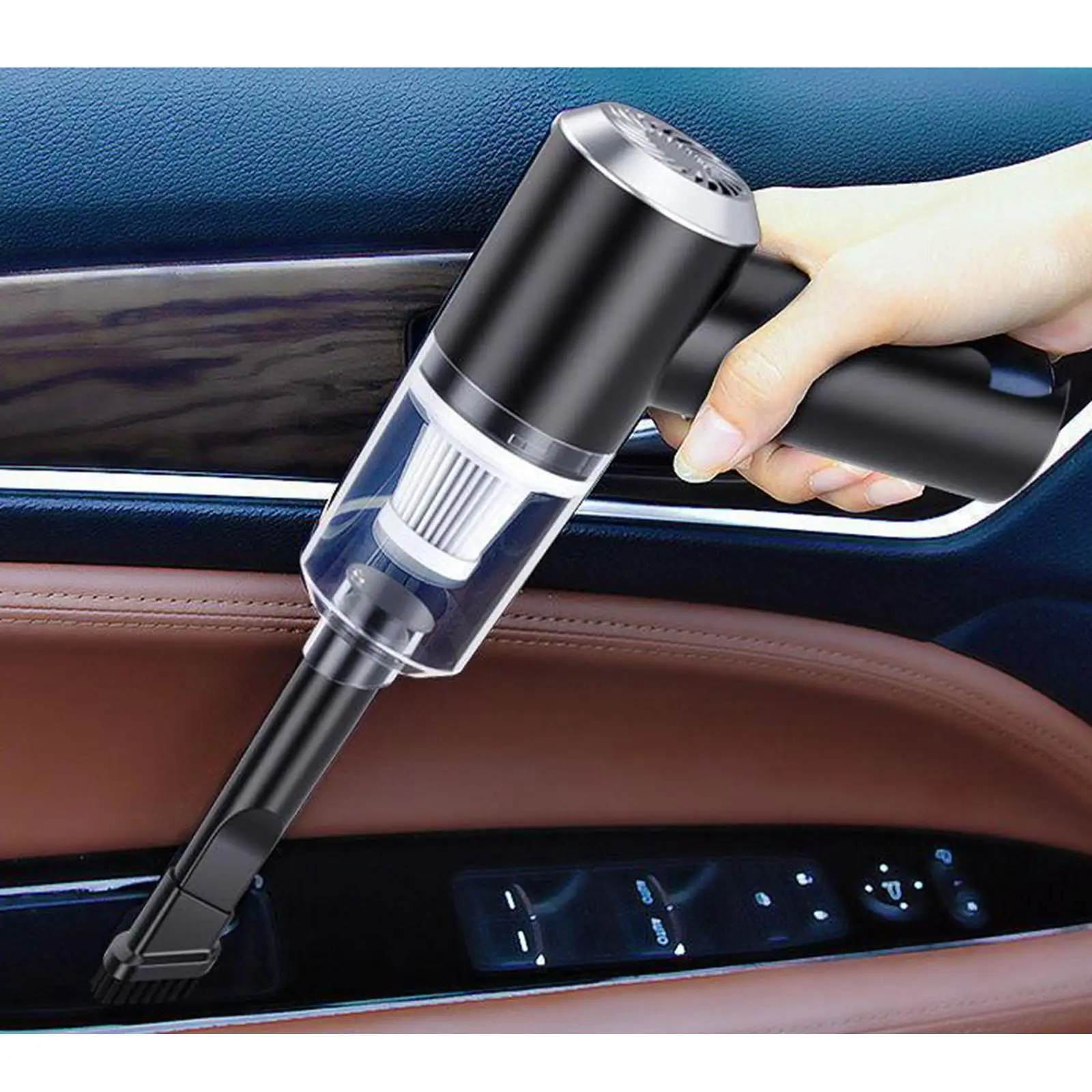 120W 5500pa Cordless Vacuum Cleaner Car Truck Duster Tool Wet & Dry Cleaning, with Washable HEPA Filter