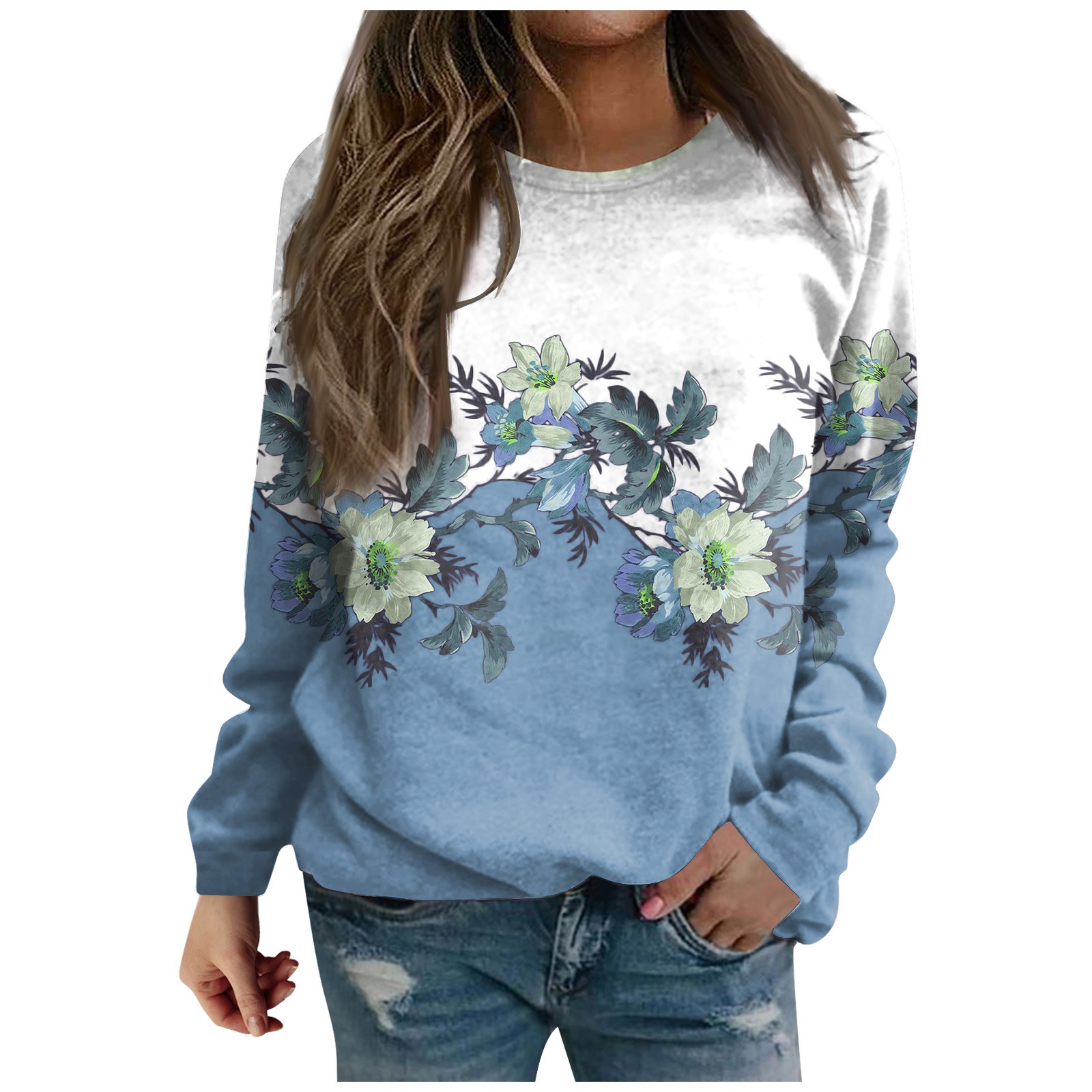 moda coreana, tops estampados com flores, streetwear extragrande, outono, inverno