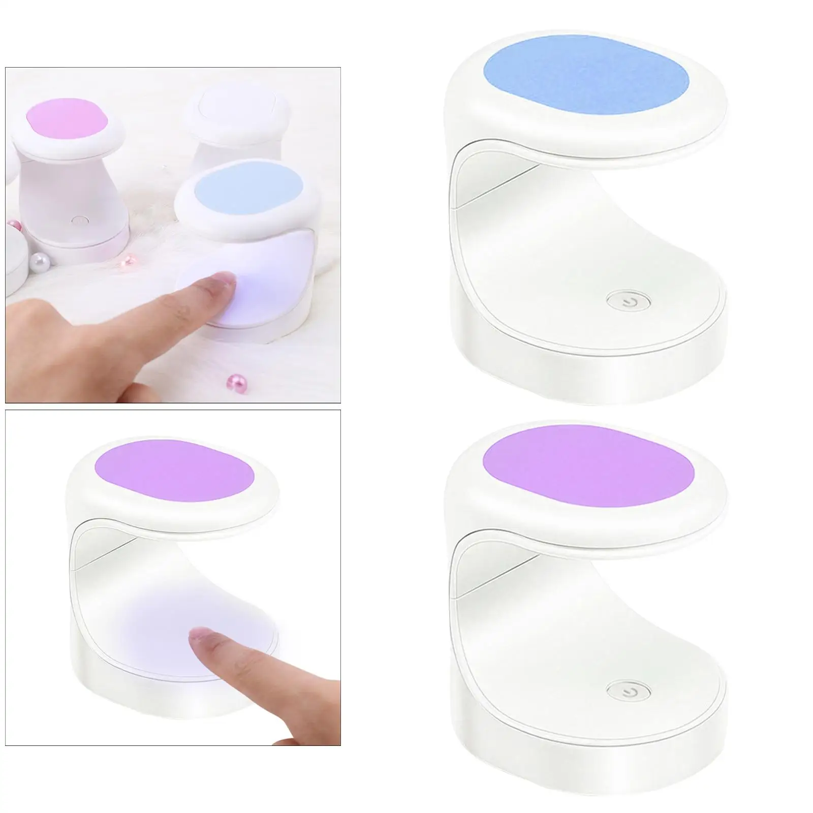 Mini Nail Dryer Lamp Single Finger USB Charging 3 LEDs UV LED Lamp for Gel Polish