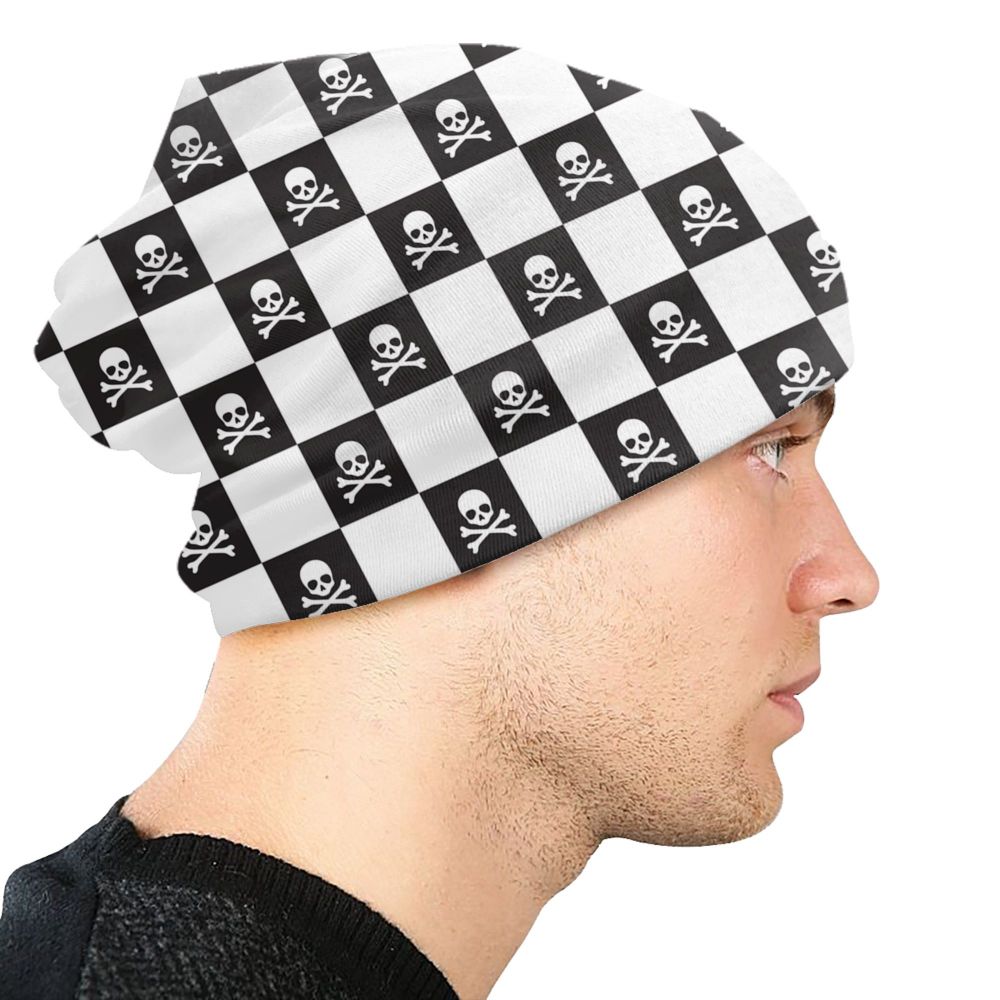 Benutzerdefinierte Schädel Druck Motorhaube Hüte Straße Stricken Hut Für Frauen Männer Winter Warme Horror Skeleton Tod Skullies Beanies Caps – Detail 22