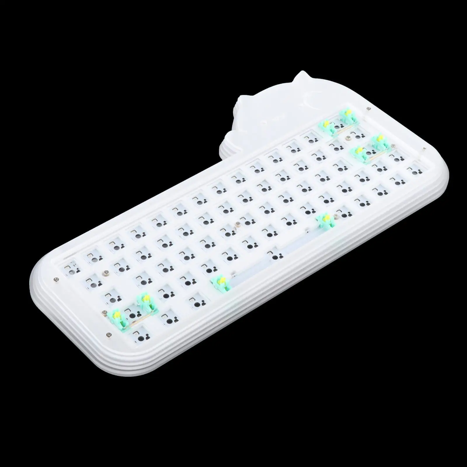 Mechanical Keyboard DIY Kit Hot Swap Switches RGB LED Backlighting 65% Modular 64 Keys Wired Mounting Plate for Computer Windows