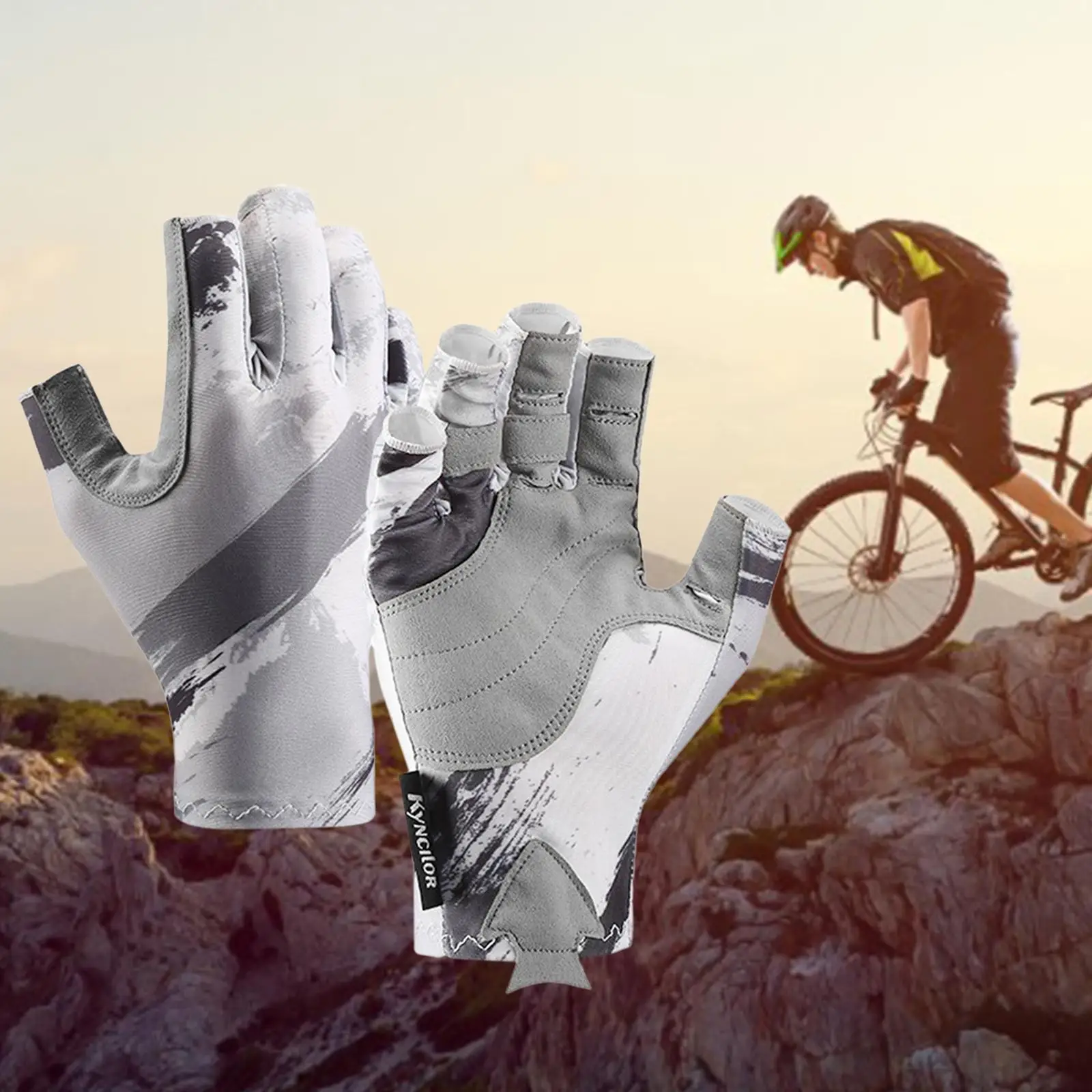 Half Finger Gloves Fingerless Shockproof for Driving Riding