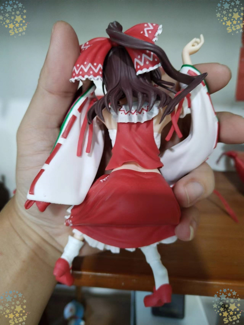 Оригинальные Аниме периферийные экшн-фигурки Touhou Project Hakurei Reimu  лапша быстрого приготовления прессованная модель с изображением | AliExpress