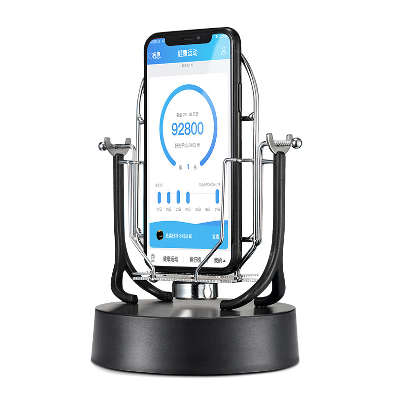 Doppel-Telefon-Schaukelgerät, automatisch, tragbar, automatischer Shake-Wiggler, Schritt-Telefonhalter für Schreibtischhalterung, Smartphone-Ständer – Detail 5