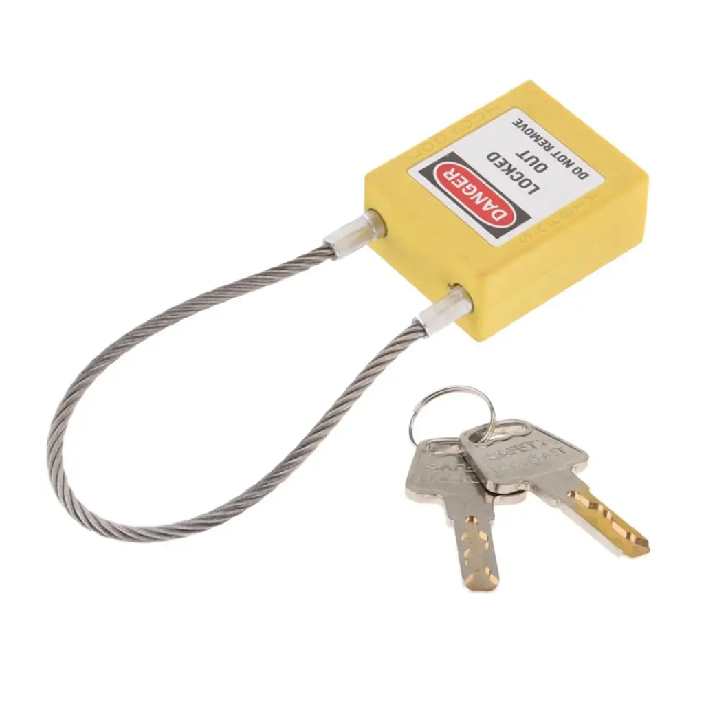 Safety Lockout Padlock Cable Lock, Key Retaining, Safe,, for Choose