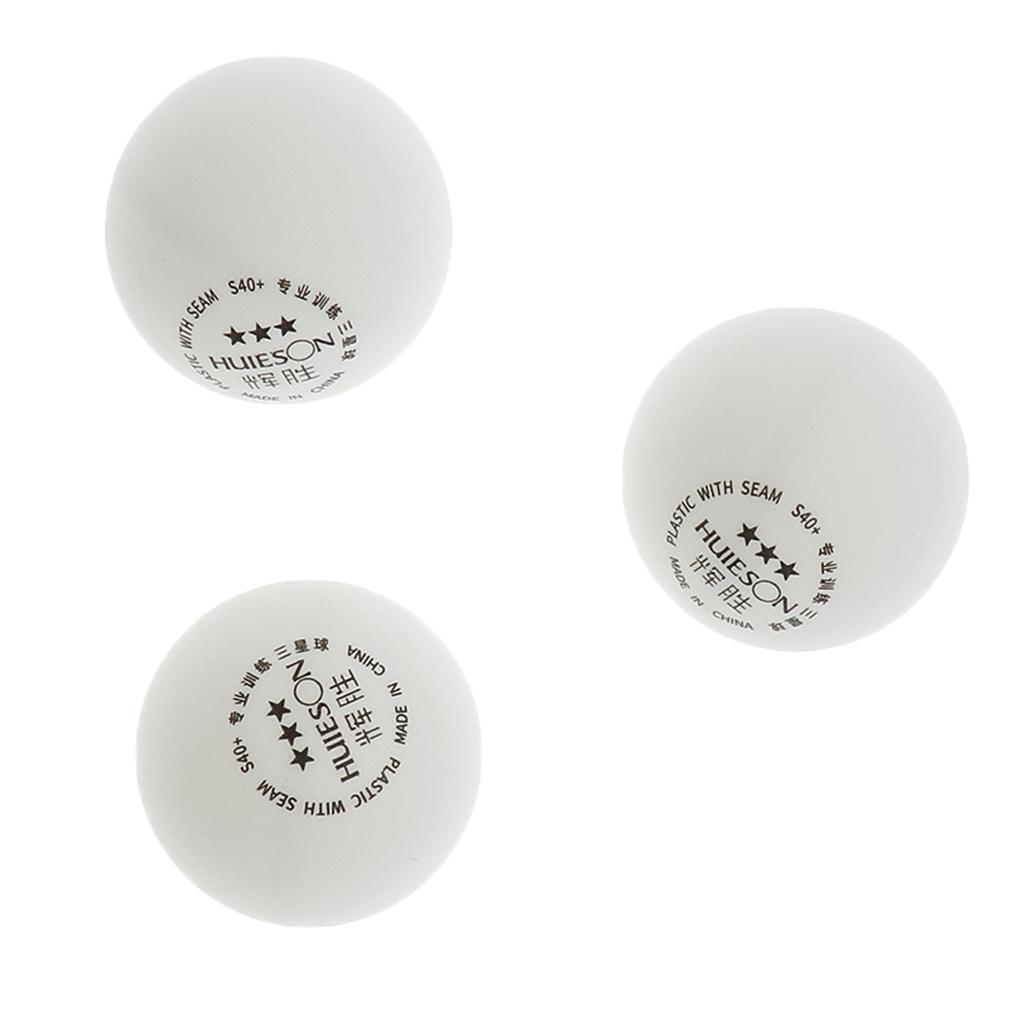 3 Pieces 3-Star 40+mm White Ping Pong Balls, New ABS Material Table Tennis Balls for Training or Game