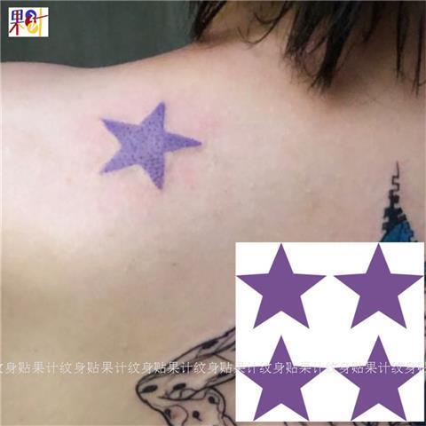 Anime Star Tattoo Aufkleber bunte rot blau lila dauerhafte Tattoo Kunst temporäre Tattoos wasserdichte Tatto Cartoon gefälschte Tätowierung – Detail 6
