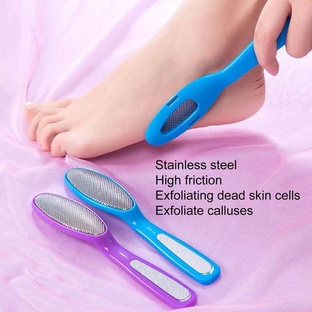 Unique Bargains 1Pc Foot File Removes Dead Skin Pedicure Foot Scrubber Dead  Skin Remover Pink ABS