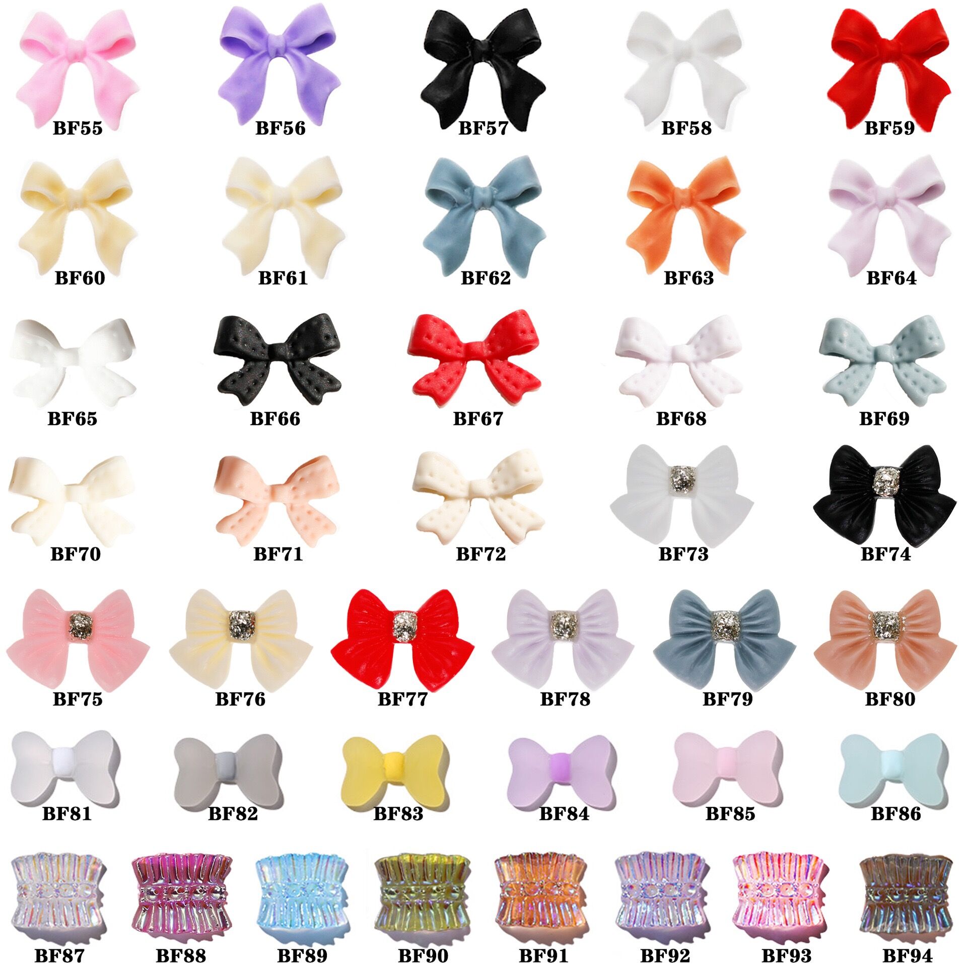 Best of 50 Pieces Of Kawaii Resin Nail Charm Rhinestone Candy Colored Bow Nail Deco Art Nail Supply Accessories Reviews & Tips